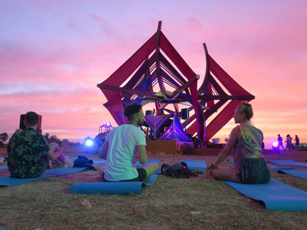 Yoga at sunset